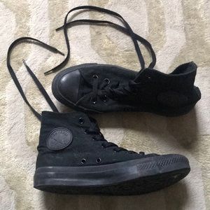 All black Converse Chuck Taylor All-Stars 37 US W 7